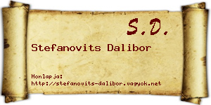 Stefanovits Dalibor névjegykártya